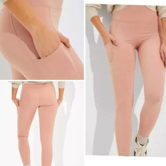 American Eagle Outfitters Pants - NWT AE (American Eagle) The Everything High-Waisted Pocket Legging SM Pink $40